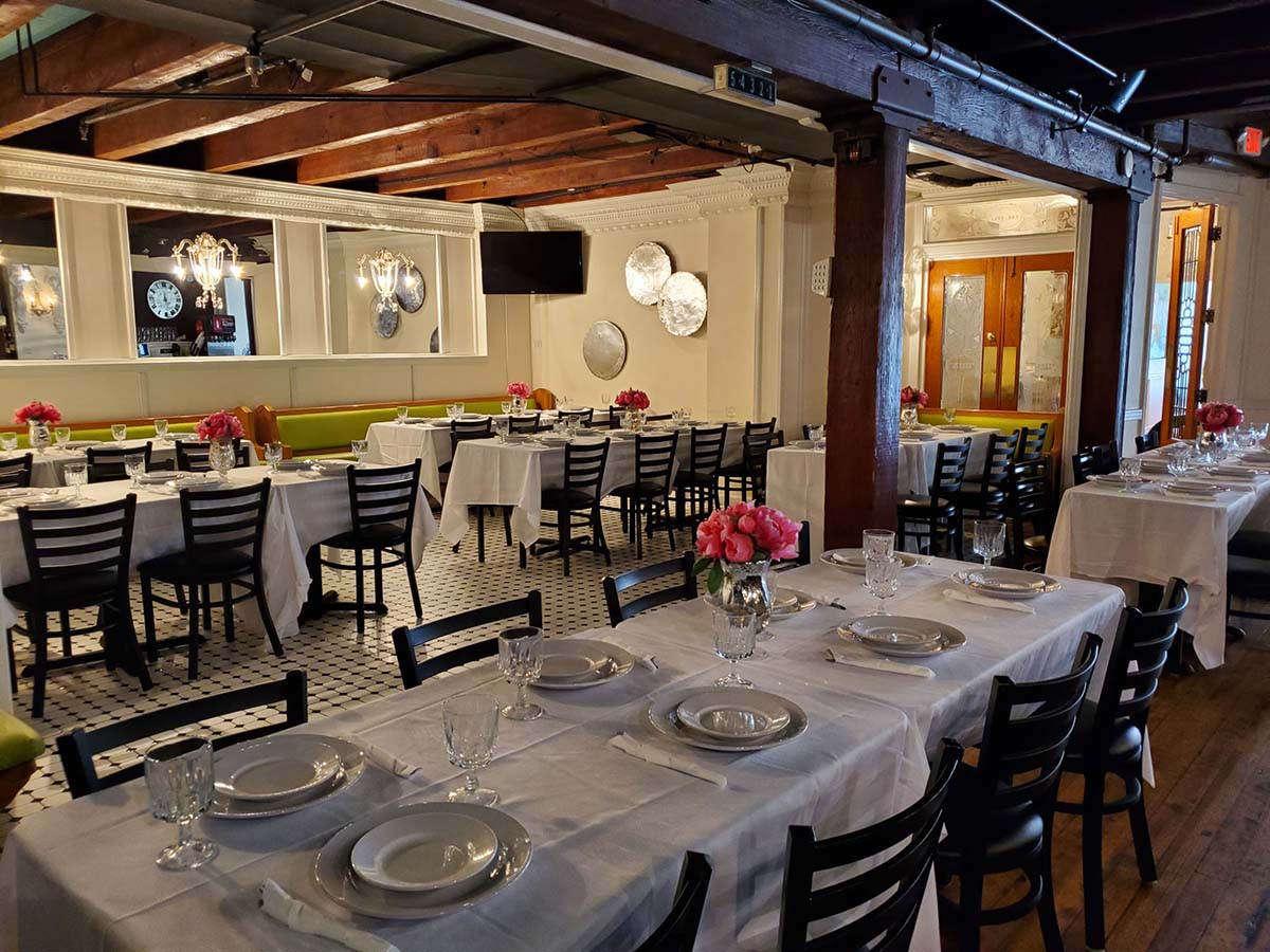 Arlington's bottom floor dining room for catering events