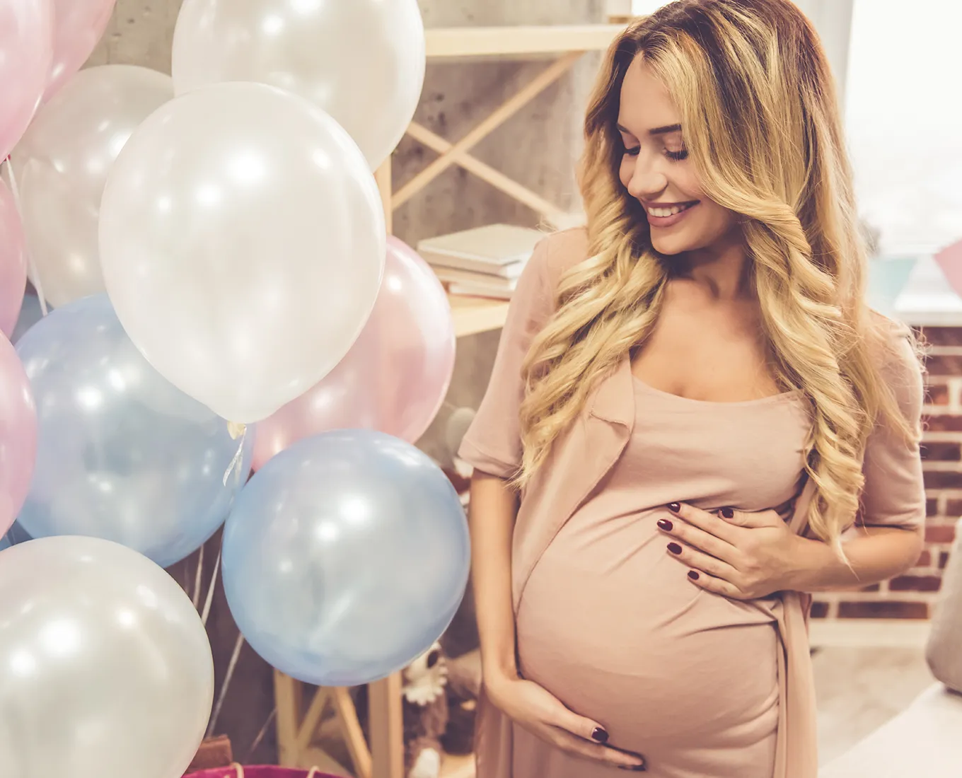 expectant mother enjoying her baby shower party - Springfield IL